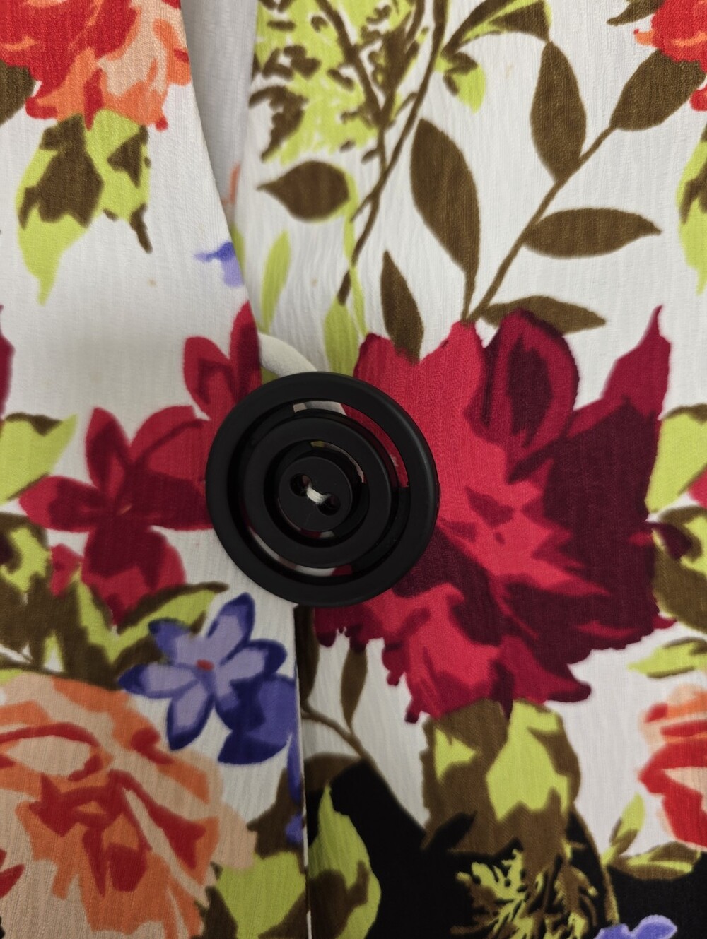 IC by Connie K Floral Button Front Jacket Blazer Top Multicolor Sz S Art To Wear - Picture 4 of 9
